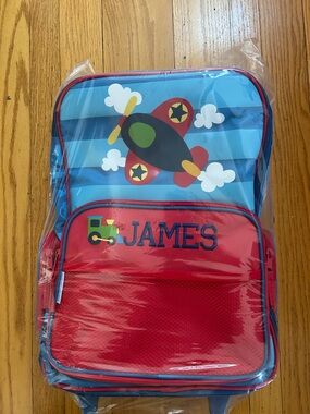 Stephen Joseph Blue Kids Roller Suitcase with Handle